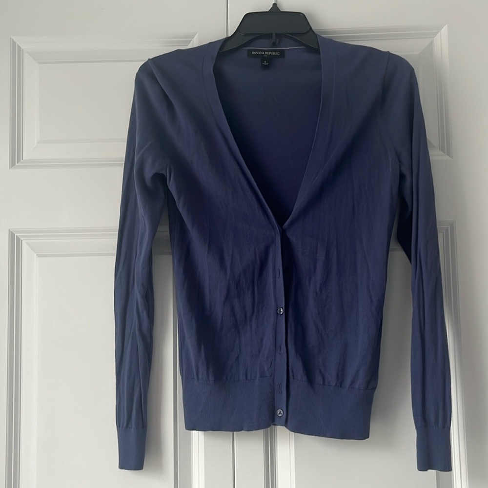 Banana Republic button cardigan in blue